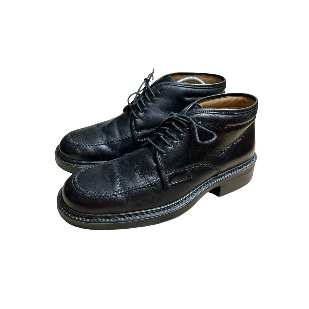Quo Vadis Black Leather Lace-Up Ankle Boots Men’s Size 43/10